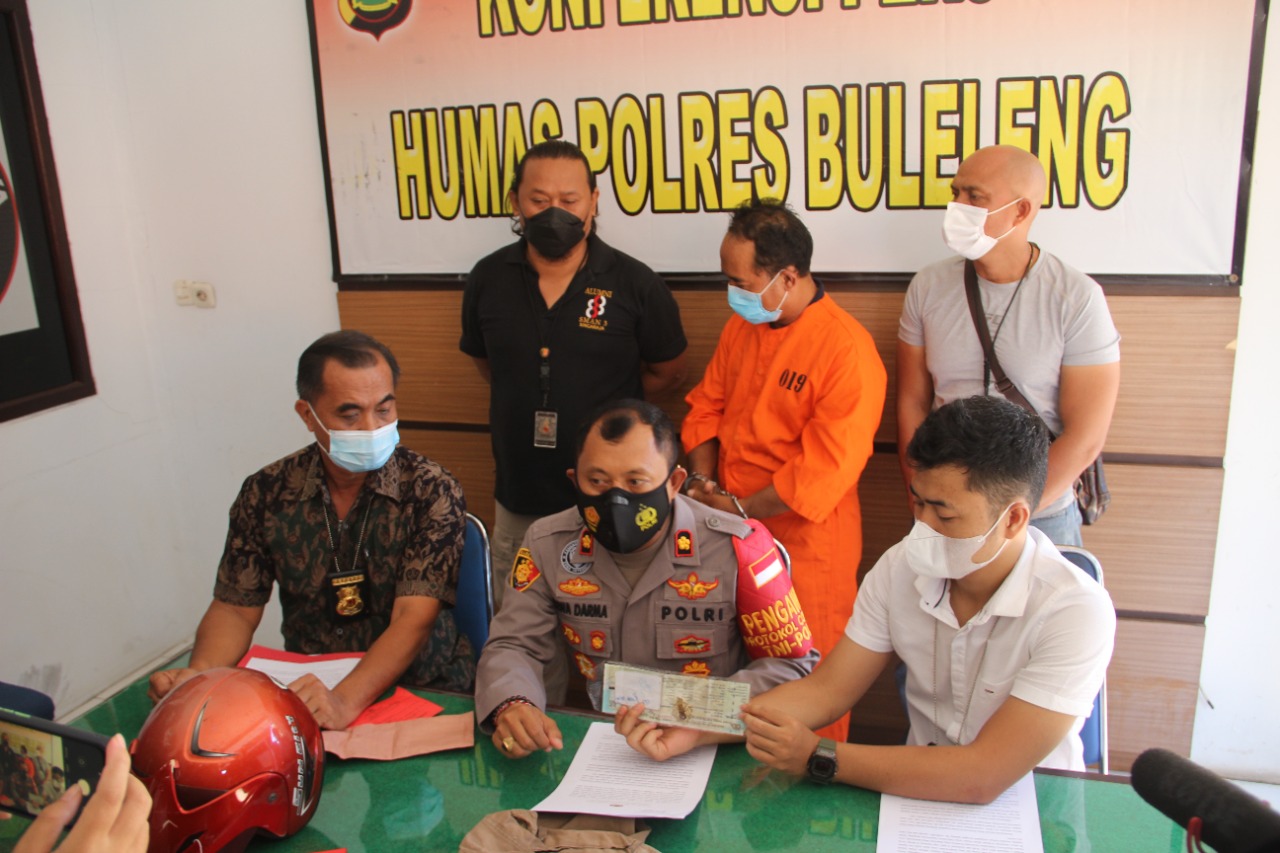 Dalam Waktu 24 Jam Polsek Kota Singaraja Berhasil Mengungkap Kasus Penjambretan.