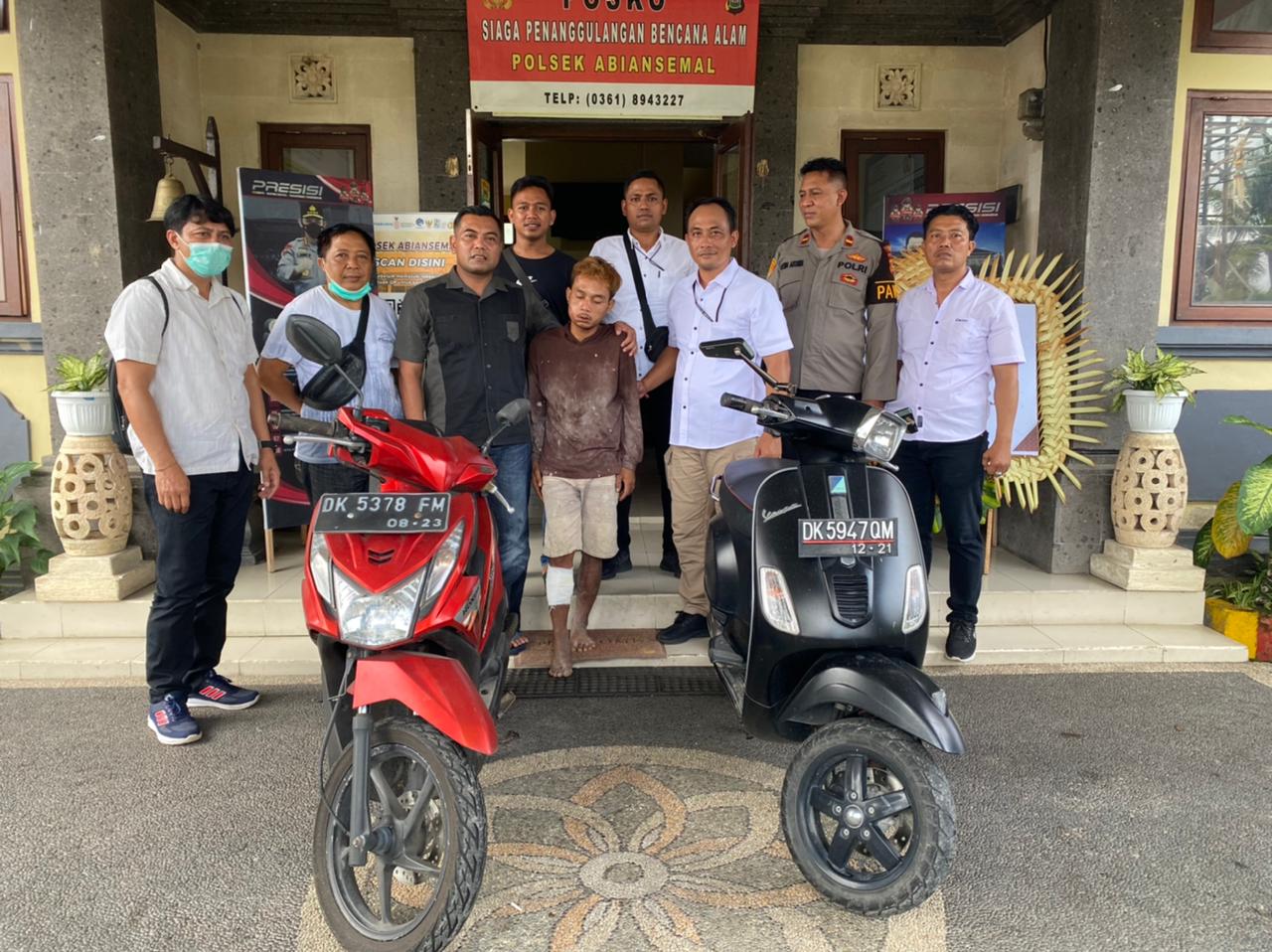 Satreskrim Polsek Abiansemal Berhasil Tangkap Maling Spesialis Curanmor.