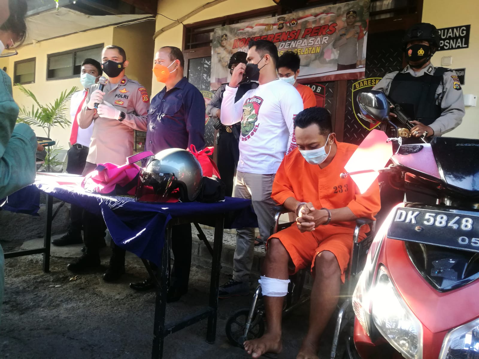 Jambret Tas Wisatawan Prancis, Rohmat Diamankan Polsek Denpasar Selatan