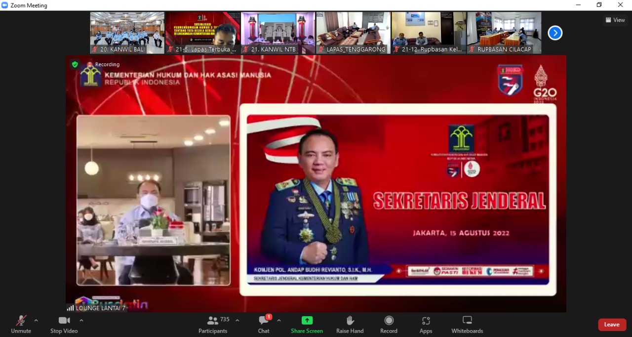 Membentuk Citra Positif Instansi, Kakanwil Bali Ikuti Penguatan Tugas dan Fungsi Kehumasan.