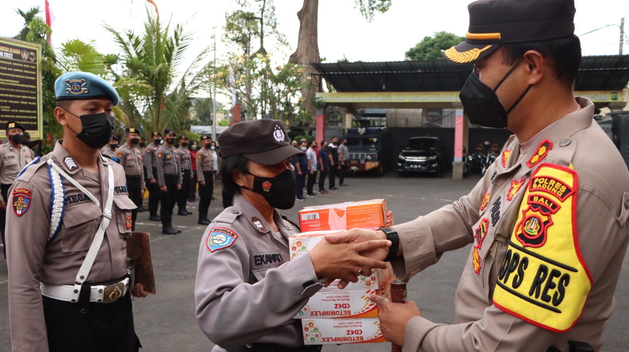 Jelang G.20 Polres Badung Apel di Wilayah Kuta Utara.