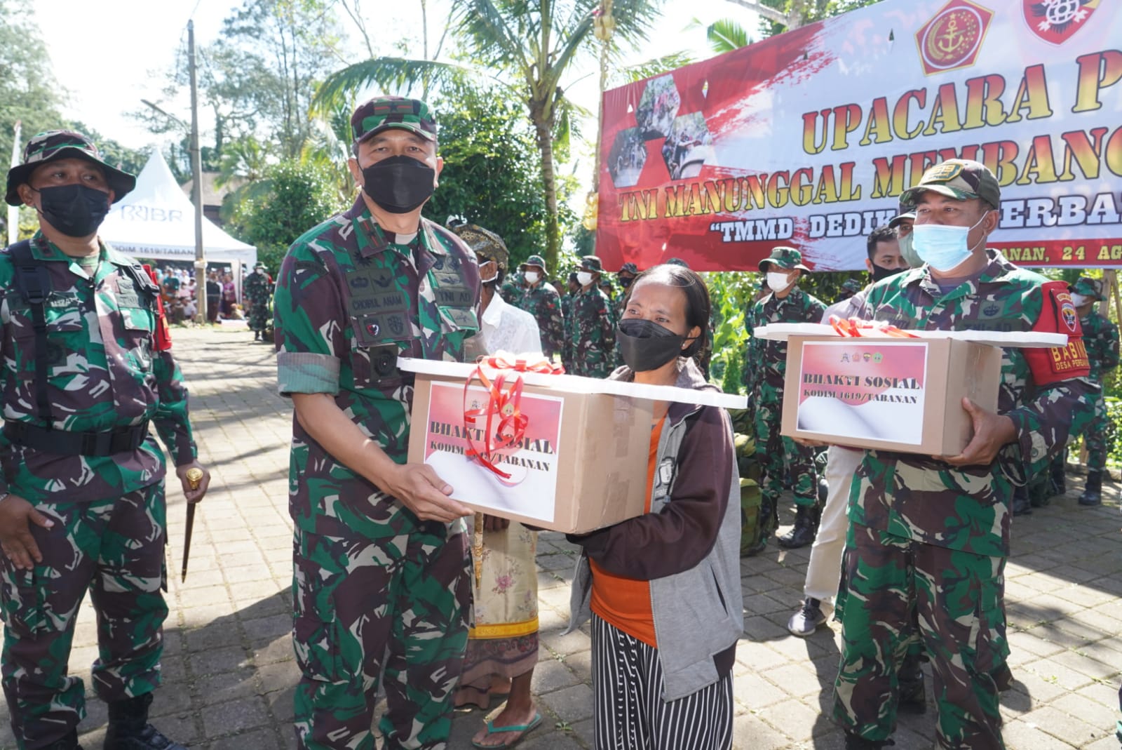 TMMD KE-114 TAHUN 2022 di PENEBEL TABANAN RESMI DI TUTUP OLEH DANREM 163/WIRA SATYA.