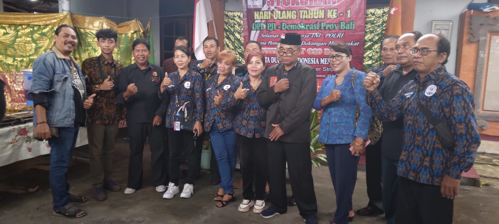 Perayaan HUT DPD PJI Demokrasi Provinsi Bali Dirangkai Dengan Syukuran dan Pembagian Sembako.