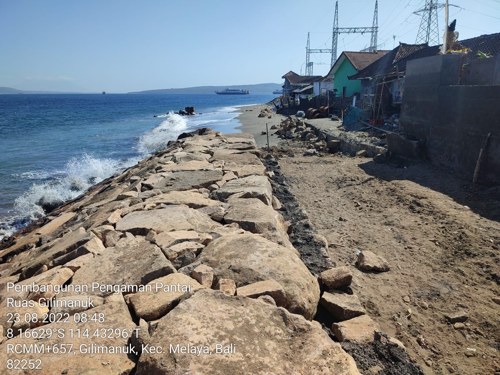 BWS Provinsi Bali Masih Tunggu Hasil Kordinasi  dengan Pihak PLN, Terkait Pengerjaaan Pengamanan Pantai yang Tertunda Sepanjang 50 Meter di Br.Jineng Agung Gilimanuk .