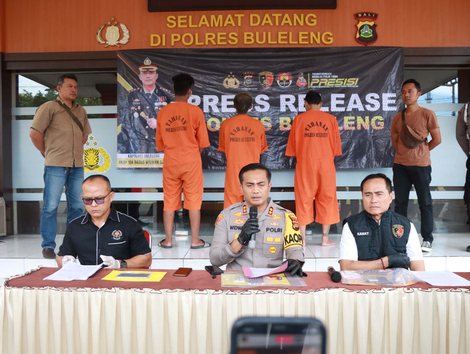 Tim Bhayangkara Goak Poleng Kembali Gulung Tiga Pelaku Kejahatan Narkoba di Bali Utara.