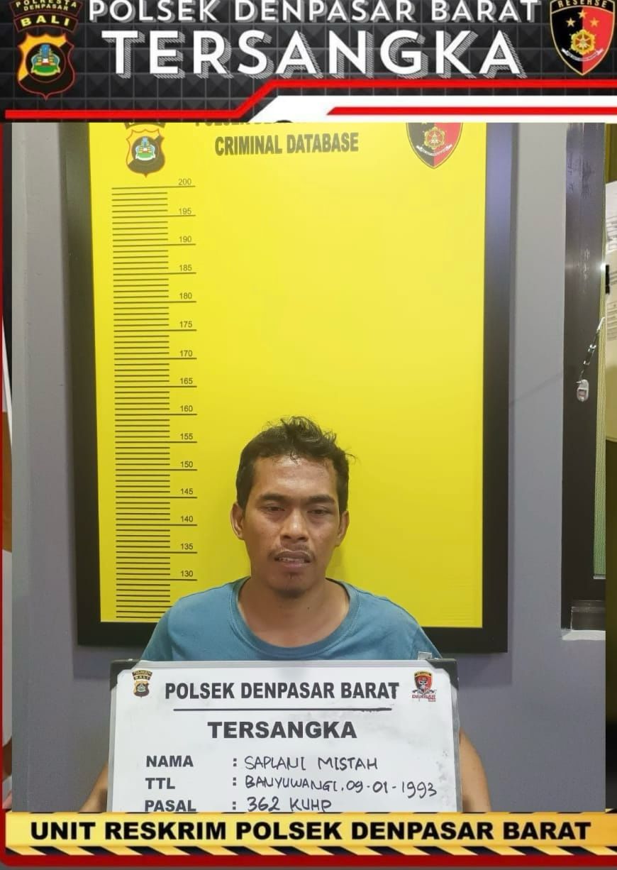 Residivis Pelaku Curanmor Asal Banyuwangi di Amankan Polsek Denpasar Barat.