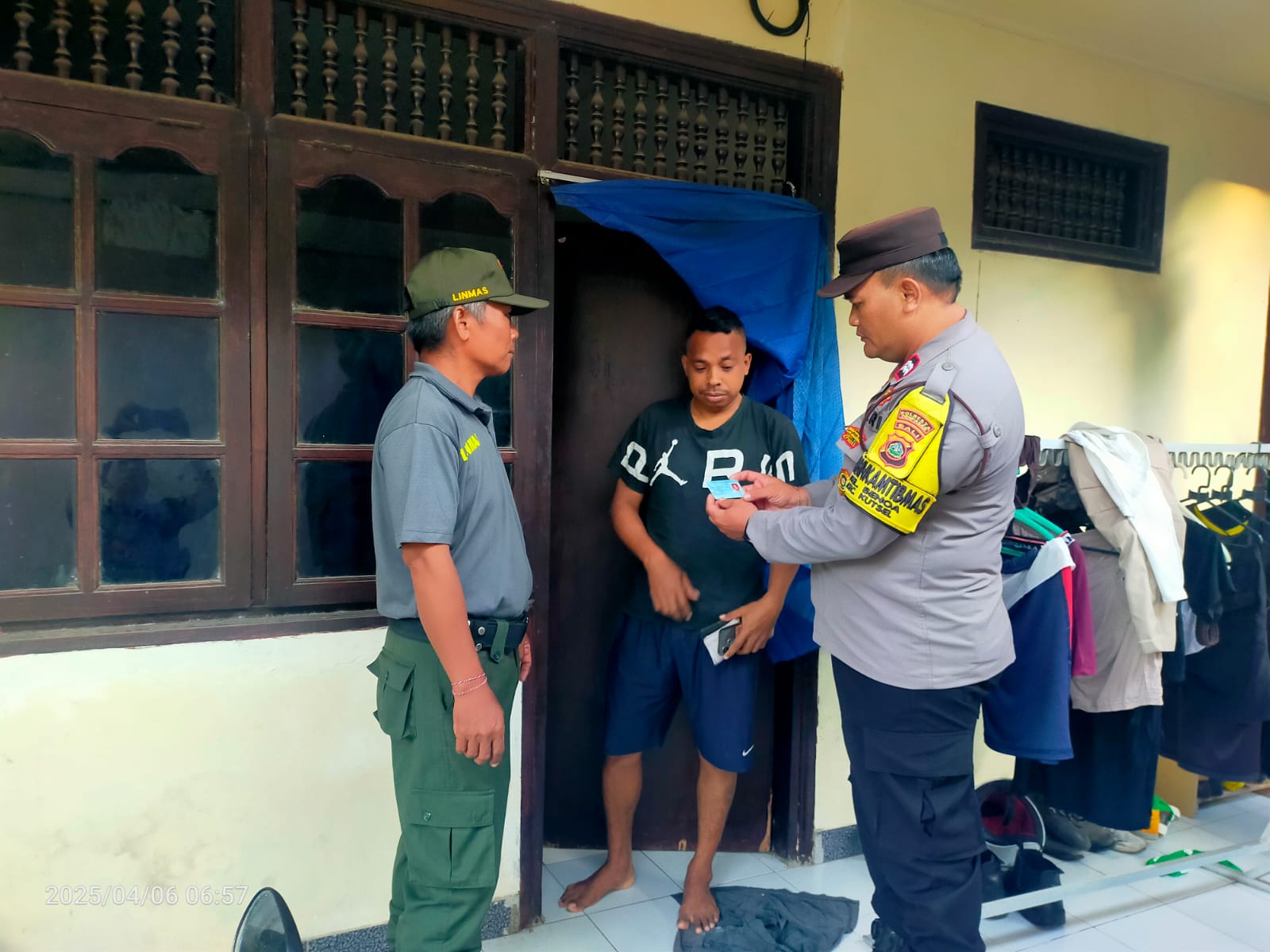 Polsek Kuta Selatan Jaring 10 Pendatang Non Permanen di Kelurahan Benoa.