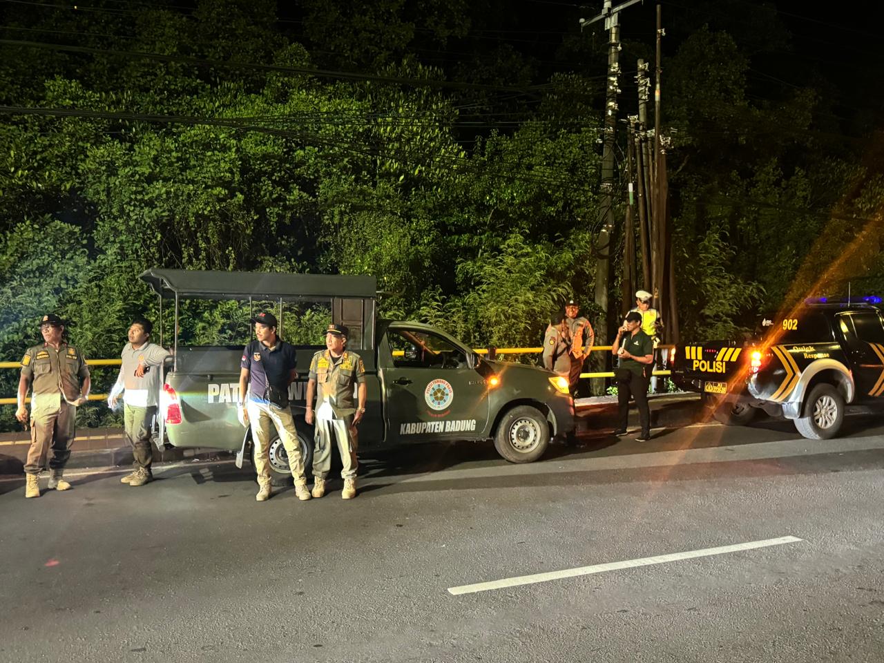 Polsek Kuta Selatan Gelar Patroli Gabungan malam minggu, Wilayah Aman dan Kondusif.