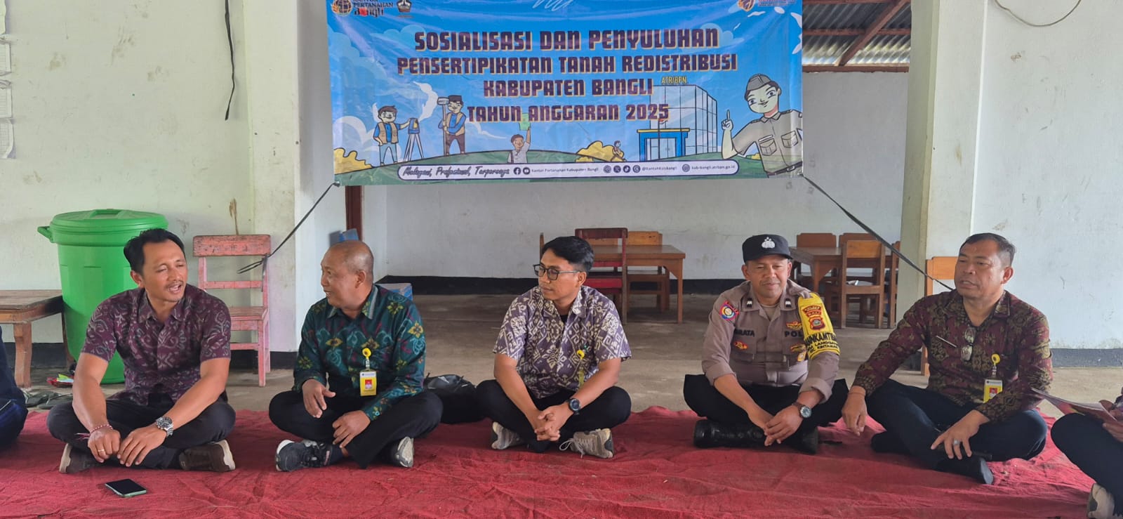 BPN KABUPATEN BANGLI, GELAR PENYULUHAN REDISTRIBUSI TANAH DI DESA LANGGAHAN, KINTAMANI BANGLI.
