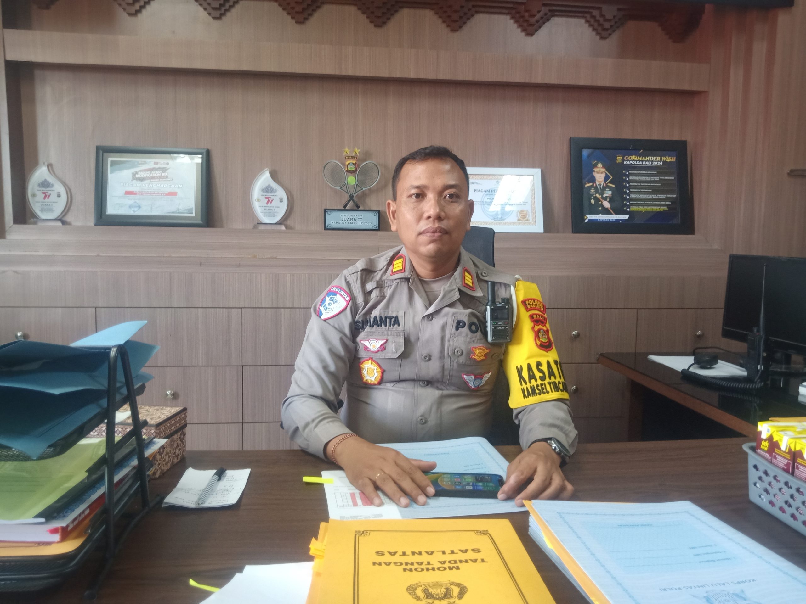 Dalam operasi  “Hunting System” Polres Badung Amankan 56 Sepeda Motor.