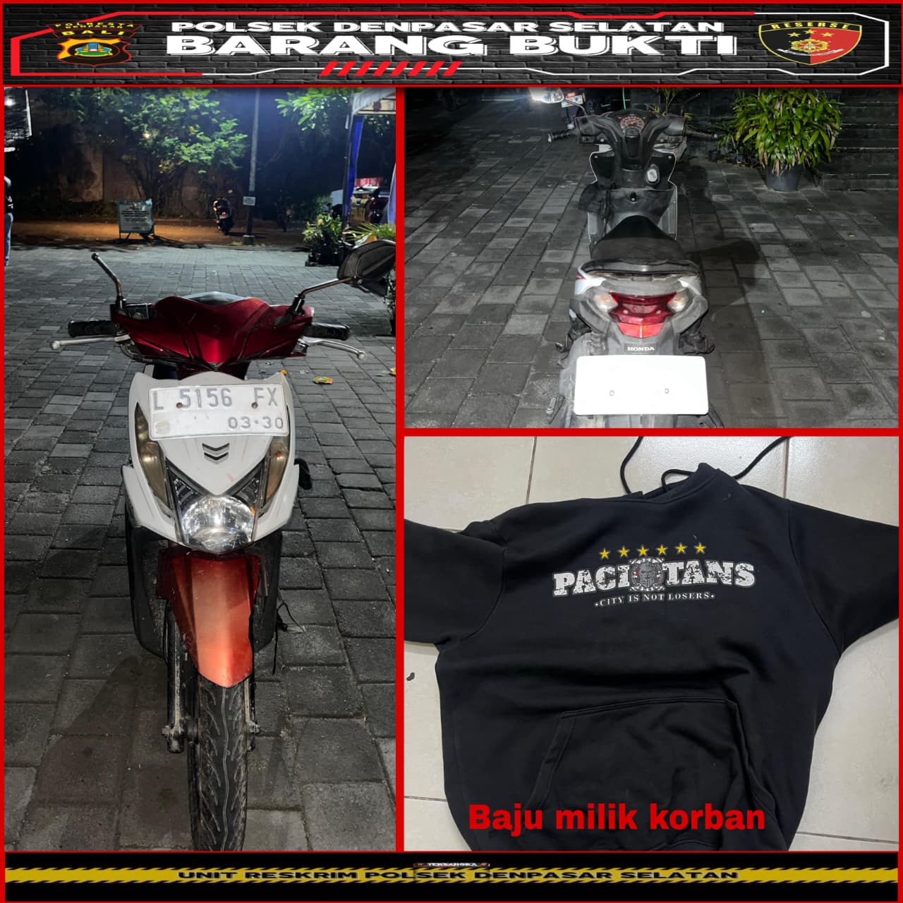 Polisi Ciduk Pelaku Pemukulan dan Perampasan Motor.