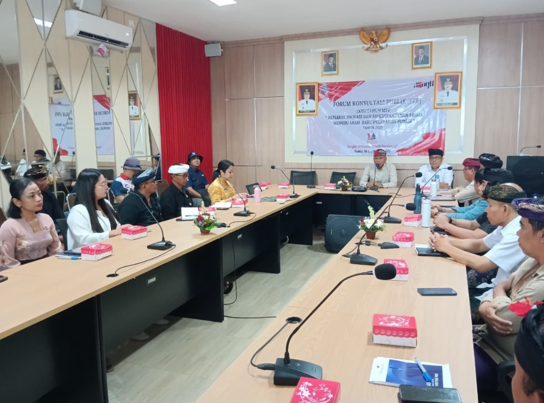 Kantor Pertanahan Kabupaten Bangli Menghadiri Rapat Konsultasi Publik Yang di Gelar Pemkab Bangli.