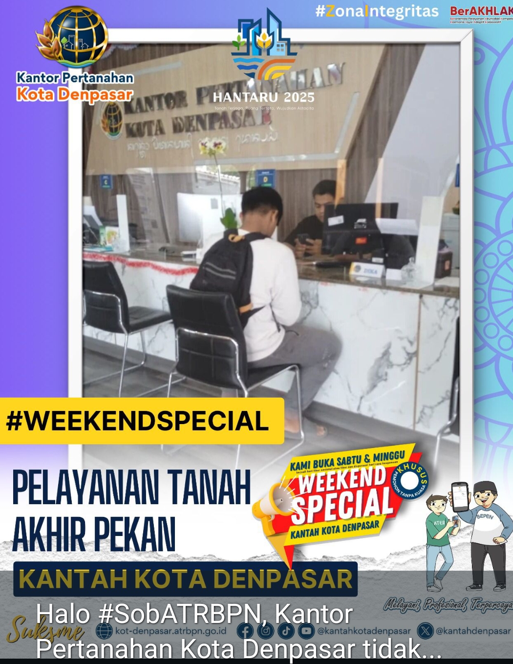 Program PELATARAN Kantah Kota Denpasar  Memudahkan Masyarakat Mengurus Tanah.
