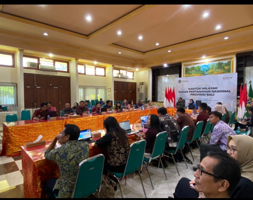 Kepala Seksi Penanganan dan Pengendalian Sengketa Hadiri Rapat Koordinasi Implementasi Aplikasi Justisia di Kanwil BPN Provinsi Bali.