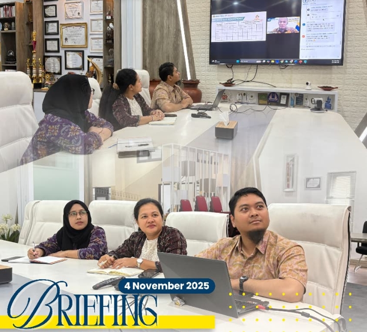 Kantah Kota Denpasar Mengikuti Kegiatan Briefing Peserta Uji Kompetensi Jabatan Fungsional Penata Pertanahan.