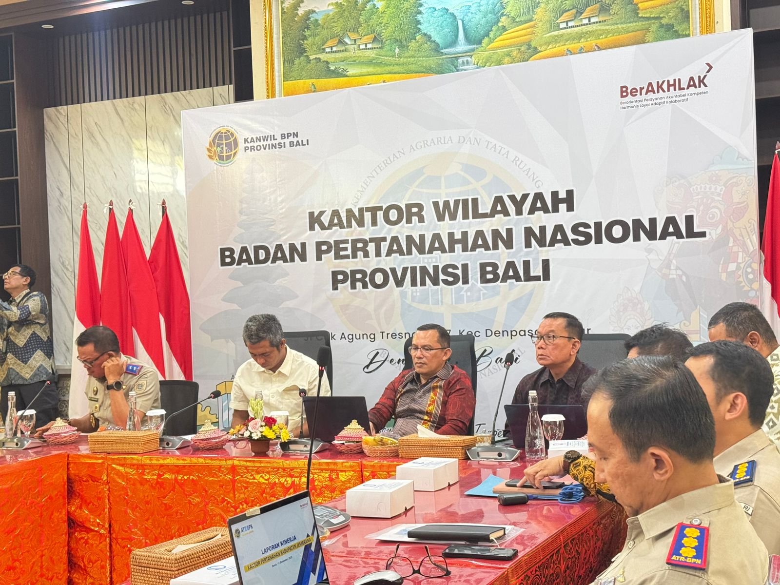 BPN Provinsi Bali  Melaksanakan kegiatan Pembinaan Tugas dan Fungsi Kantor Wilayah dan Kantor Pertanahan se-Provinsi Bali.