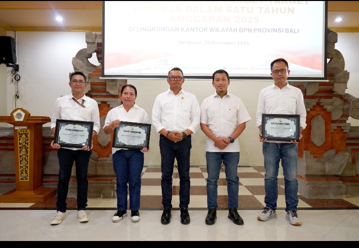 Kantor Pertanahan Kabupaten Badung Mengikuti Kegiatan Evaluasi dan Refleksi atas Pelaksanaan Program dan Capaian Kinerja Tahun 2025, Bertempat di Kantor Wilayah Badan Pertanahan Nasional Provinsi Bali.