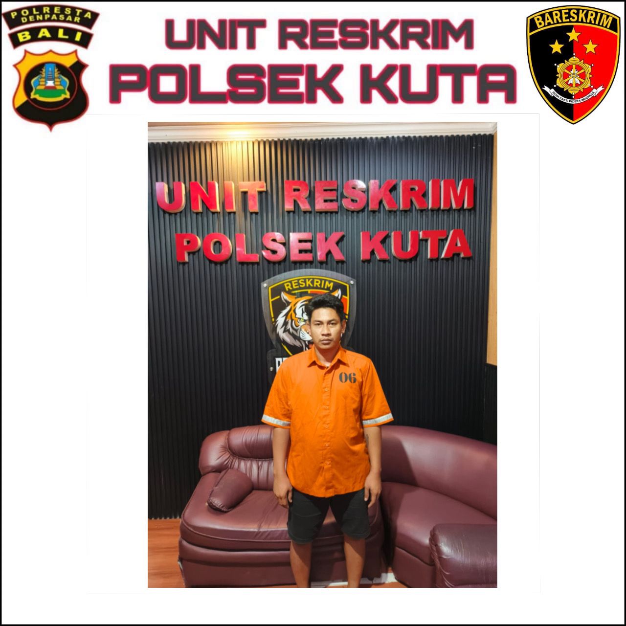 Unit Reskrim Polsek Kuta Ungkap Kasus Pencurian Velg dan Ban Mobil di Kedonganan.