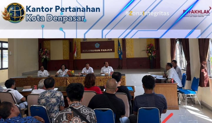 Kantor Pertanahan Kota Denpasar menghadiri mediasi terkait akses Jalan Tukad Pancoran II F, Kelurahan Panjer, Denpasar Selatan.