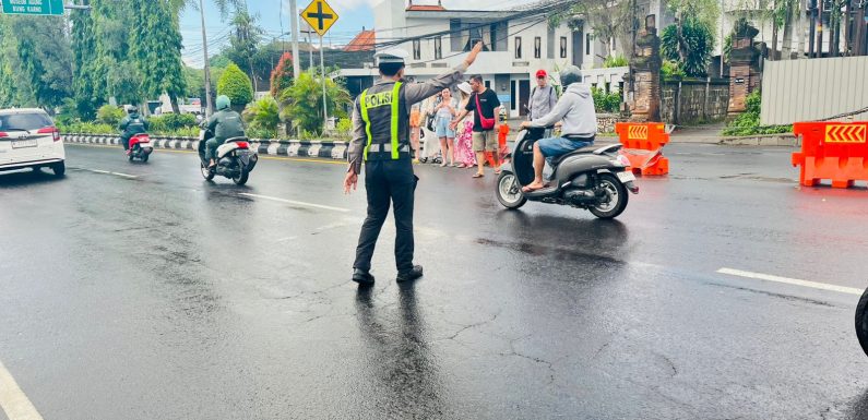 Ops Keselamatan Agung 2026, Polresta Denpasar Lakukan Pengaturan Lalu Lintas di Simpang GBB dan Matahari Terbit