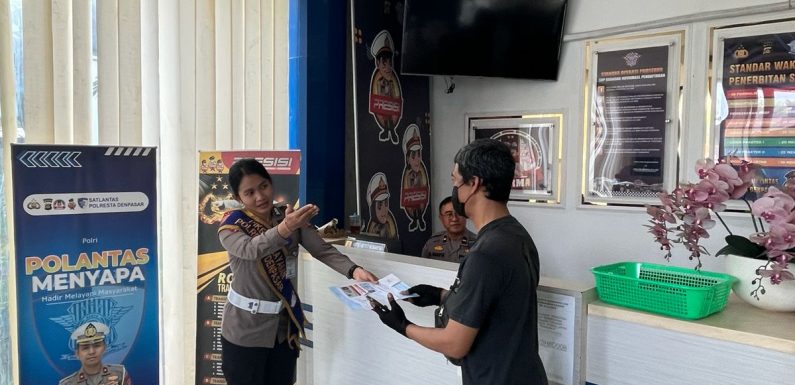 Polantas Menyapa, Satlantas Polresta Denpasar Hadirkan Pelayanan Humanis di Satpas SIM.
