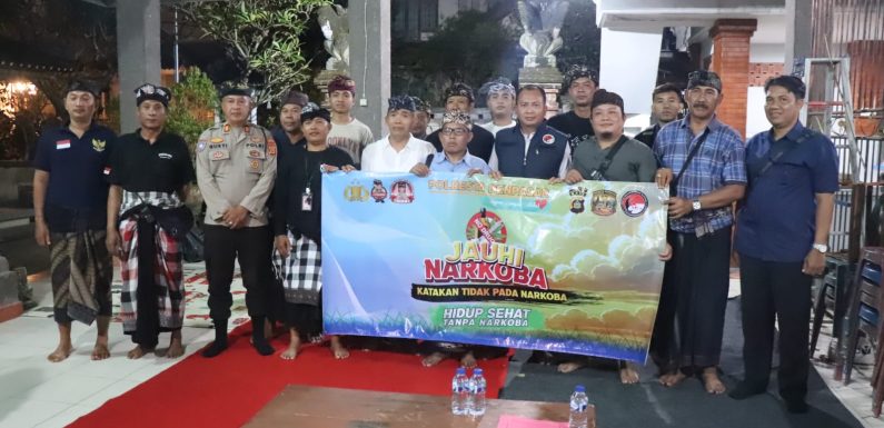 Cegah Penyalahgunaan Obat terlarang, Sat Narkoba Sosialisasi Kepada Warga Sumerta Kelod Denpasar Timur.