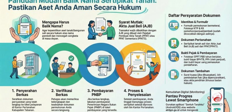 Kantor Pertanahan Tabanan Imbau Masyarakat Segera Urus Balik Nama Sertipikat Tanah Hasil Jual Beli.