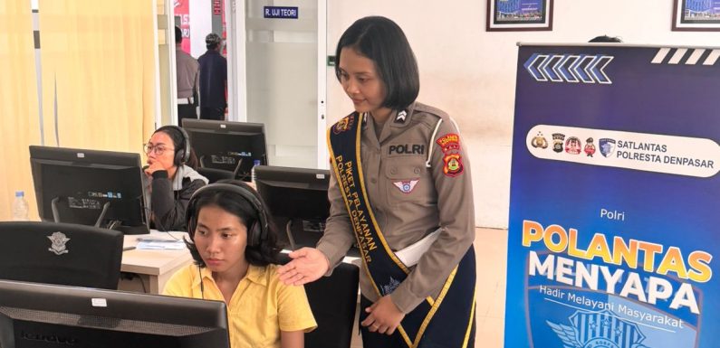 Satpas SIM Polresta Denpasar Berikan Pelayanan Prima kepada Pemohon.