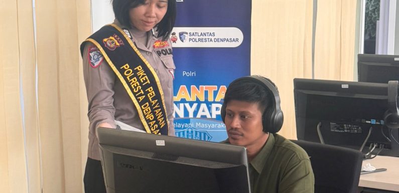 Pelayanan Humanis Satpas SIM Polresta Denpasar, Pemohon Nyaman Ikuti Ujian Teori