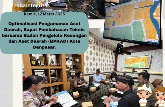 Kantor Pertanahan Kota Denpasar Hadi  Pada Rapat Rembahasan Perihal Mohon Konfirmasi terkait Dengan permohonan balik nama Sertipikat atas bidang tanah Kantor Dinas Perumahan, Permukiman dan Pertanahan Kota Denpasar.