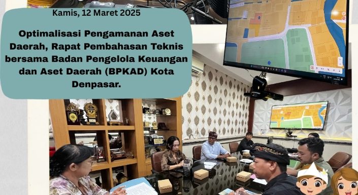 Kantor Pertanahan Kota Denpasar Hadi  Pada Rapat Rembahasan Perihal Mohon Konfirmasi terkait Dengan permohonan balik nama Sertipikat atas bidang tanah Kantor Dinas Perumahan, Permukiman dan Pertanahan Kota Denpasar.