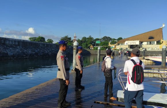 Sat Polair Polresta Denpasar Intensifkan Patroli Dialogis di Pos Serangan, Nelayan dan Wisatawan Dihimbau Utamakan Keselamatan