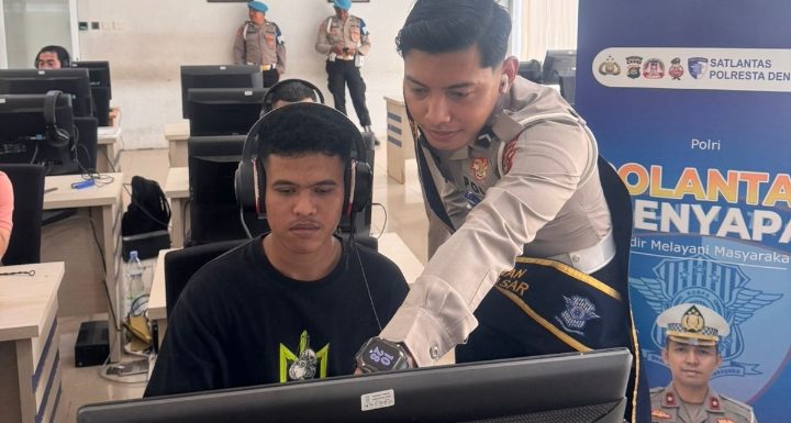 Pelayanan Prima Satpas SIM Polresta Denpasar: Pendampingan Maksimal untuk Pemohon Ujian Teori.