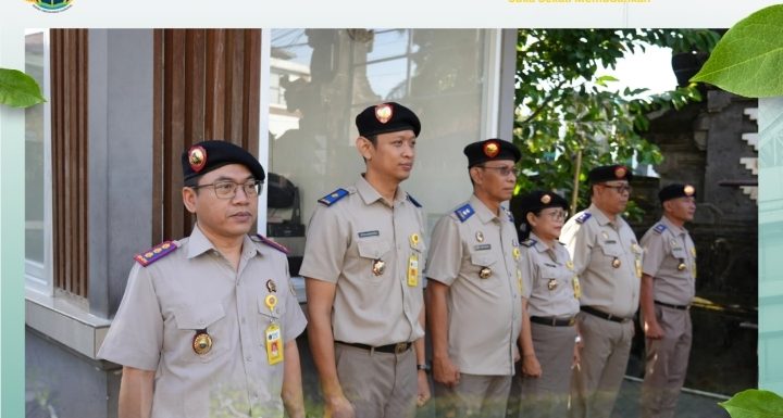 Tegaskan Disiplin dan Kekompakan, Kantor Pertanahan Kota Denpasar Melaksanakan Kegiatan Apel Pagi.