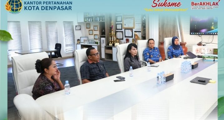 Staf Khusus Menteri ATR/BPN Bidang Reforma Agraria, Rezka Oktoberia, melakukan kunjungan kerja ke Kantor Pertanahan Kota Denpasar