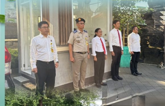 Tumbuhkan Budaya Kerja Humanis, Kantor Pertanahan Kota Denpasar Melaksanakan Kegiatan Apel Pagi