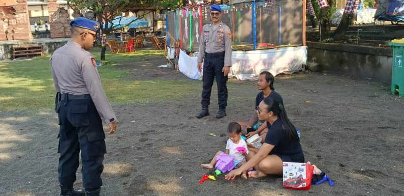 Patroli Humanis Satpolairud, Wisatawan Nyaman Nikmati Pantai di Hari Raya Pagerwesi