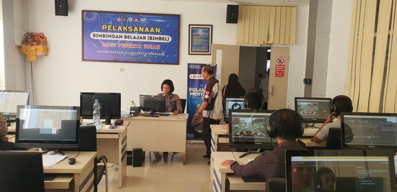 Pelayanan Humanis Satpas SIM Polresta Denpasar, Ujian Teori Dibimbing Dengan Nyaman