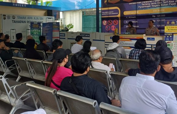 Pelayanan Satpas SIM Polresta Denpasar Humanis dan Edukatif, Pemohon Diminta Tertib.