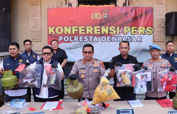 Polresta Denpasar Ungkap Pengoplosan LPG dan Solar Subsidi, Delapan Pelaku Diamankan.