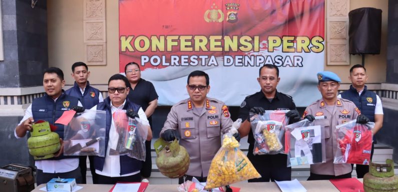 Polresta Denpasar Ungkap Pengoplosan LPG dan Solar Subsidi, Delapan Pelaku Diamankan.
