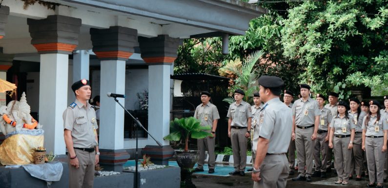 Perkuat Zona Integritas dan Disiplin Kerja, Kantor Pertanahan Kabupaten Klungkung Gelar Apel Pagi.