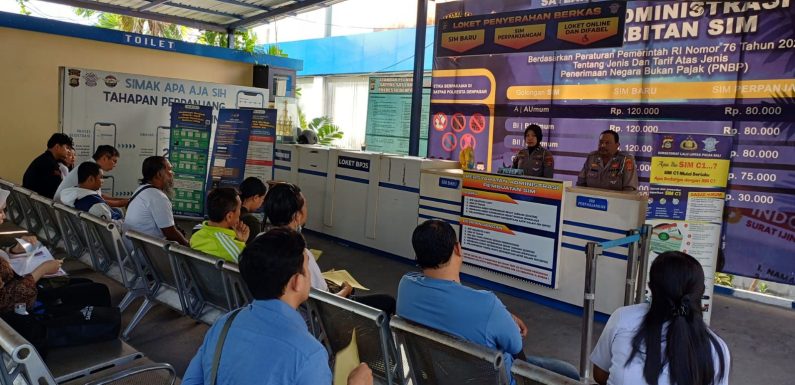 Satpas SIM Polresta Denpasar Perkuat Pelayanan: Berikan Penjelasan Lengkap Kepada Pemohon SIM