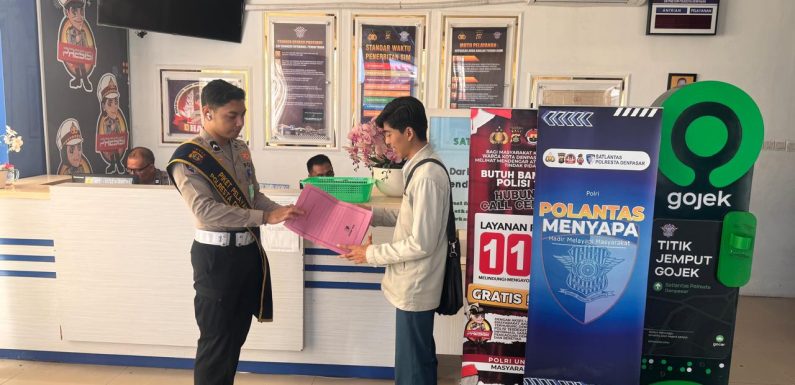 Humanis dan Cepat, Pelayanan Satpas SIM Polresta Denpasar Berikan Pendampingan Prima kepada Pemohon.