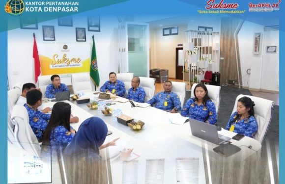 Kantor Pertanahan Kota Denpasar Bahas Beberapa Permasalahan Pertanahan di Kota Denpasar.