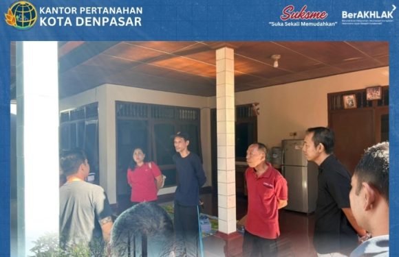 Kantor Pertanahan Kota Denpasar Hadir di Kelurahan Kesiman Terkait Pengecekan Lokasi Konversi Tanah.