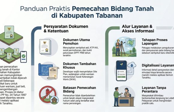 Kenali Prosedur dan Syarat Pemecahan Bidang Tanah di Kantor Pertanahan Kabupaten Tabanan