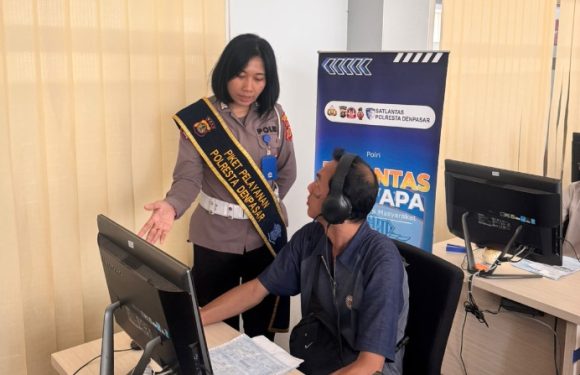 Pelayanan Humanis Satpas SIM Polresta Denpasar, Pemohon Dibantu Hingga Proses Foto SIM