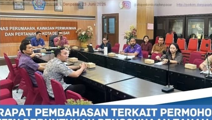 Kasi Penataan dan Pemberdayaan Kantor Pertanahan Kota Denpasar menghadiri Rapat Bersama Dinas Perkim Kota Denpasar Terkait Pembahasan IPPT.