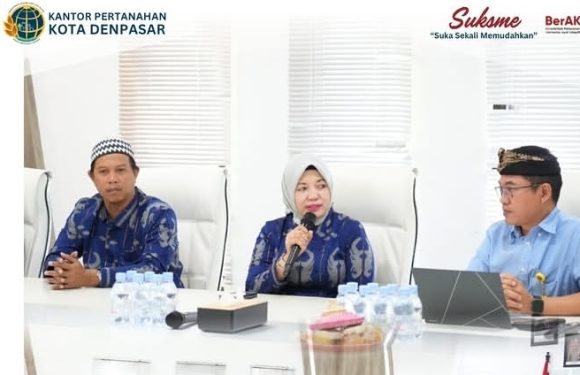 Kantor Pertanahan Kota Denpasar Menerima Kunjungan Kerja Jajaran Kantor Wilayah BPN Provinsi Sulawesi Tengah Dalam Rangka Penguatan Pembangunan Zona Integritas.